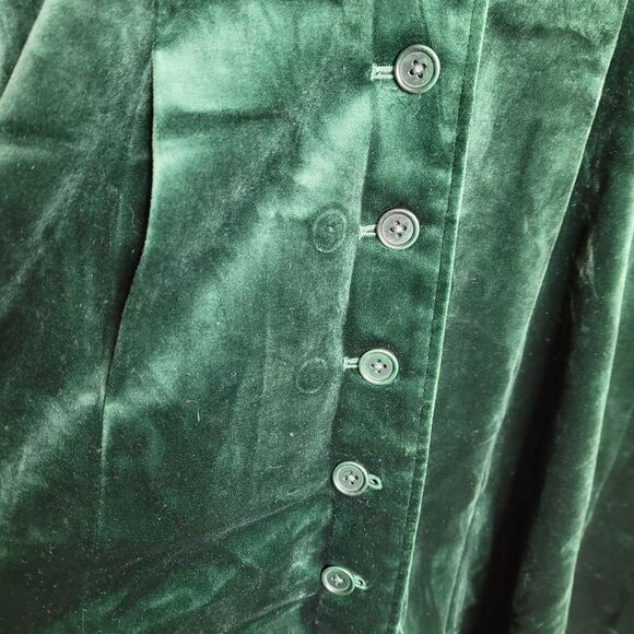 NEW Vintage J Peterman emerald green velvet statement long coat jacket 4 - Picture 5 of 13
